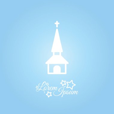 Kilise düz simgesi 