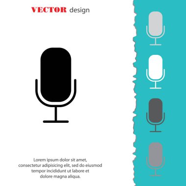 mikrofon düz simgesi