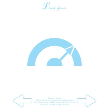 hız göstergesi düz simgesi