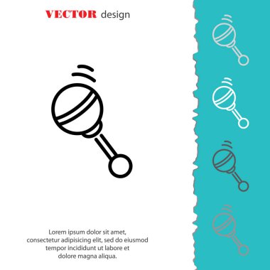 bebek çıngıraklı oyuncak simgesi