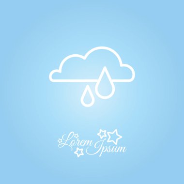 bulut ve yağmur simgesi