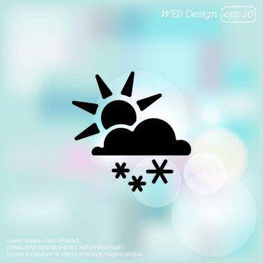 Güneş, bulutların ve kar