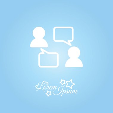 Görüşme düz simgesi