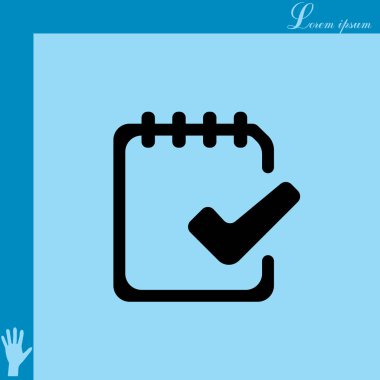 Yapılacak iş düz simgesi 