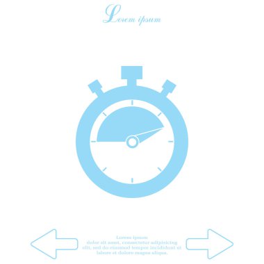 Stopwatch Düz Simgesi