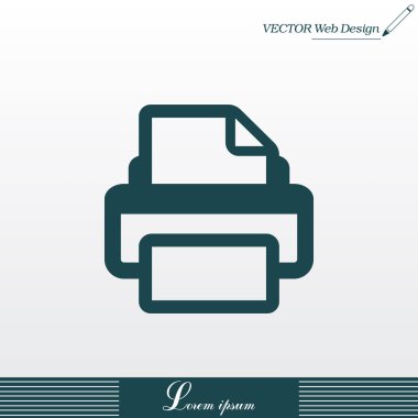 basit yazıcı simgesini