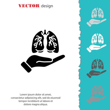 Akciğerlerde el simgesi