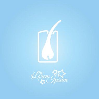 saç kök basit simgesi