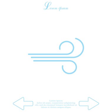 Rüzgar düz simgesi 