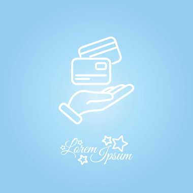 Kredi kartı el simgesinde