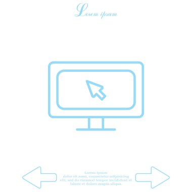 Monitör, doğrusal simgesi