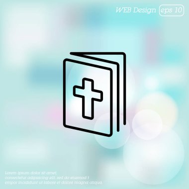 düz simgesi çapraz ile kitap