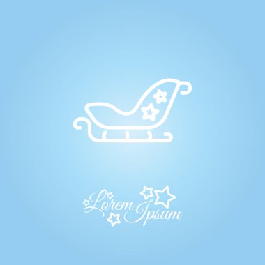 Noel babalar atlı kızak simgesi