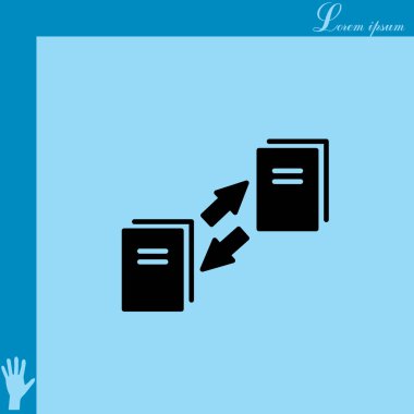 veri aktarım simgesini işaret