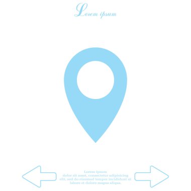 harita işaretçisi düz simgesi