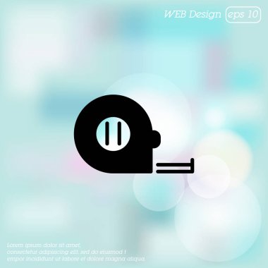 Şerit metre düz simgesi