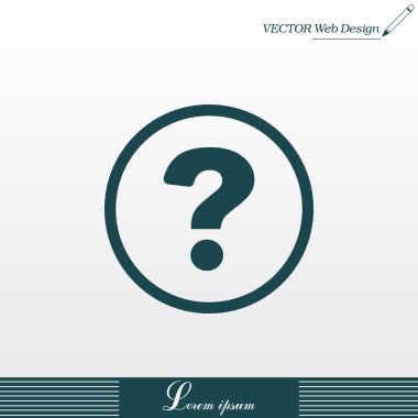 Soru işareti düz simgesi