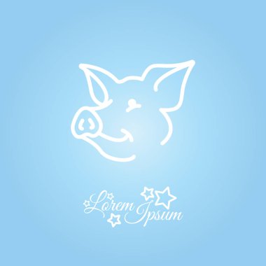 Domuz yüz düz simgesi