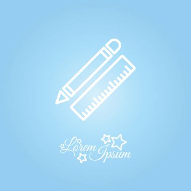 Cetvel ve kalem simgeler kümesi