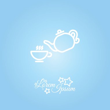 Kupası ve çaydanlık simgesi