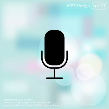 mikrofon düz simgesi