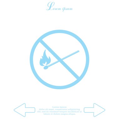 yok yangın işareti simgesi