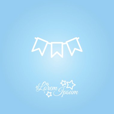 Bayraklar garland, tatil dekorasyon