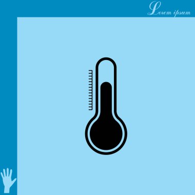 termometre düz simgesi 