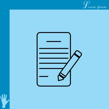 Not defteri ve kalem simgesi