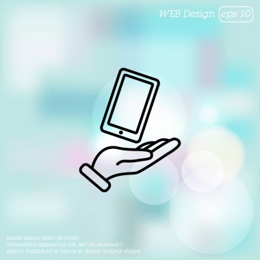 akıllı telefon el simgesi