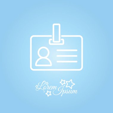 Kimlik kartı ile toka simgesi