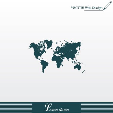 dünya haritası simgesi