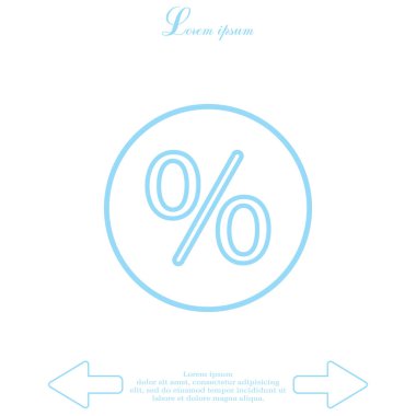 yüzde işareti satırı simgesi