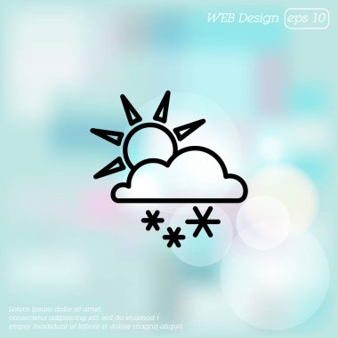 Güneş, bulutların ve kar