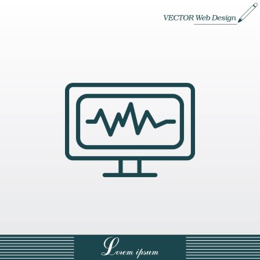 kardiyogram işaret ekran simgesine