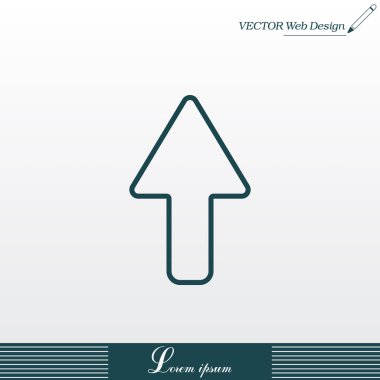 Simge yukarı yön ok