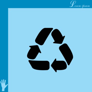 Geri dönüşüm işareti satırı simgesi