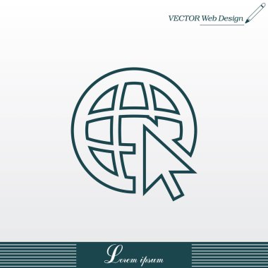 Küre ve fare imleç simgesi