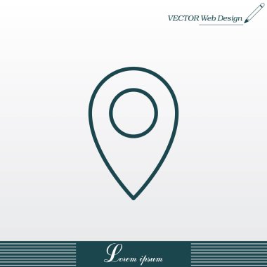 harita işaretçisi düz simgesi