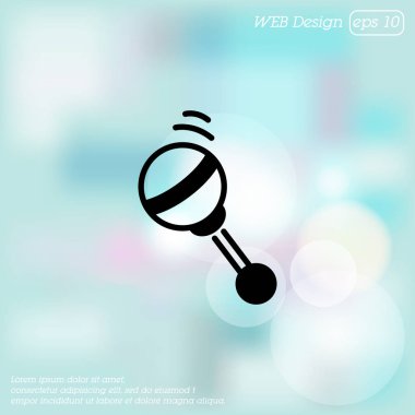 Bebek çıngırağı oyuncak düz simgesi