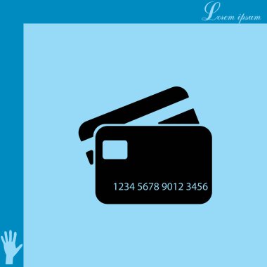 kredi kartları düz simgesi 