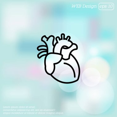 İnsan kalbi web satırı simgesi