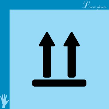 tarafı yukarı işareti simgesi