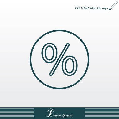 yüzde işareti satırı simgesi