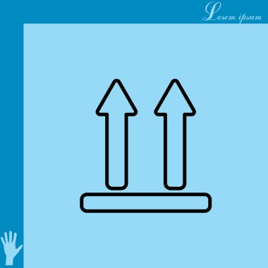 tarafı yukarı işareti simgesi