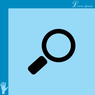 Büyüteç Düz Simgesi