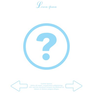 Soru işareti düz simgesi