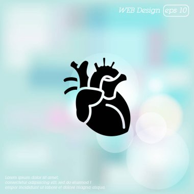 İnsan kalbi web satırı simgesi