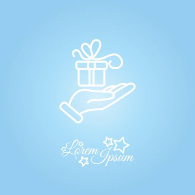 Hediyelik kutu el simgesi