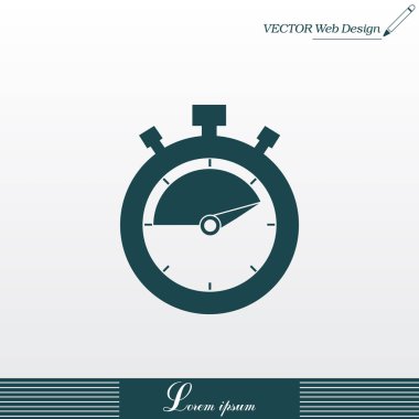 Stopwatch Düz Simgesi